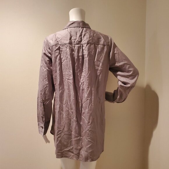 NWT Christopher & Banks Gray Popover Shirt S - Picture 5 of 5